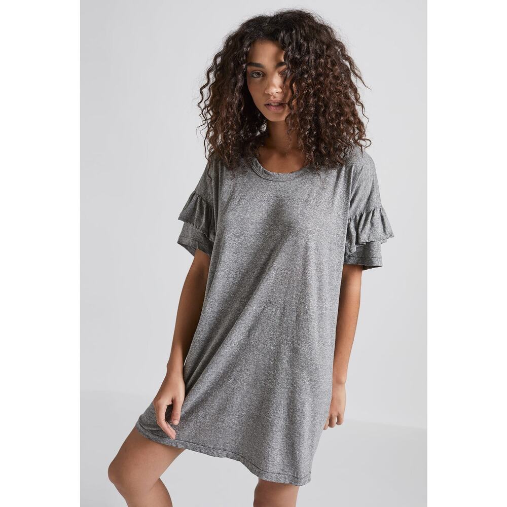 Current Elliott Ruffle Roadie Dress‎ Heather Grey Size Small Casual Comfortable